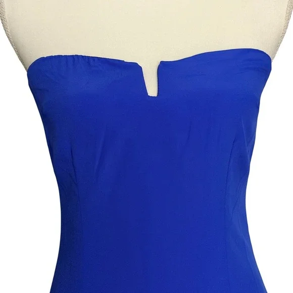 Superdown Isidora Mini Dress Strapless  Bodycon Polyester Royal Blue Small - Picture 3 of 8